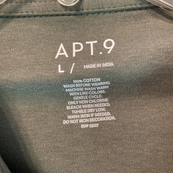 Apt9 Mans Shirt 100% cotton size L very nice green color - Picture 6 of 7